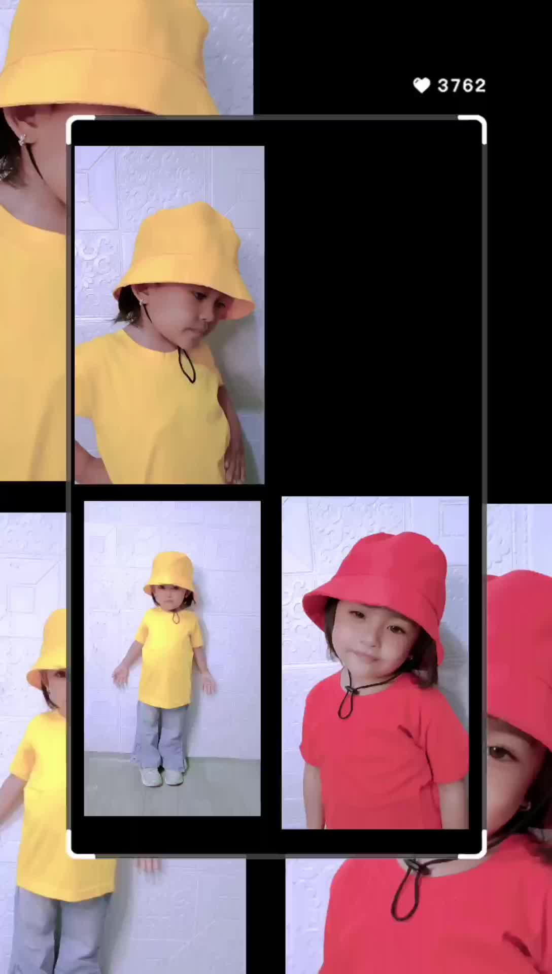 Topi bucket polos anak perempuan/anak laki-laki/topi bucket polos tali Fashion topi  sekolah