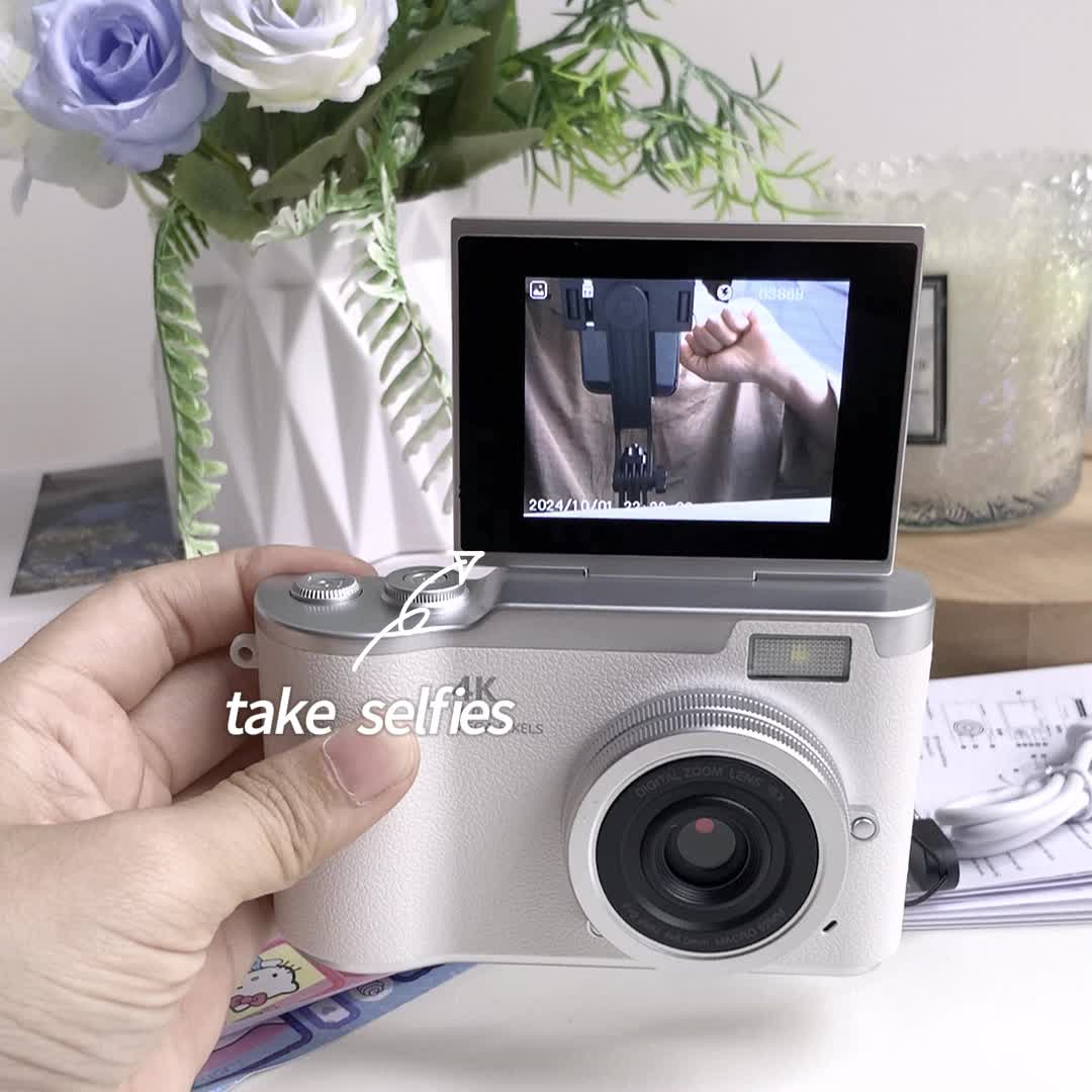 [COD] T-JERZENS Kamera Digital HD LK-007 1080P 4K 8x Zoom Digital Layar LCD 2.4 Inci Mode Makro Autofokus Mikrofon Terintegrasi Dukungan SD Card Pengisian USB Ringan Praktis untuk Pemula & Vlogging