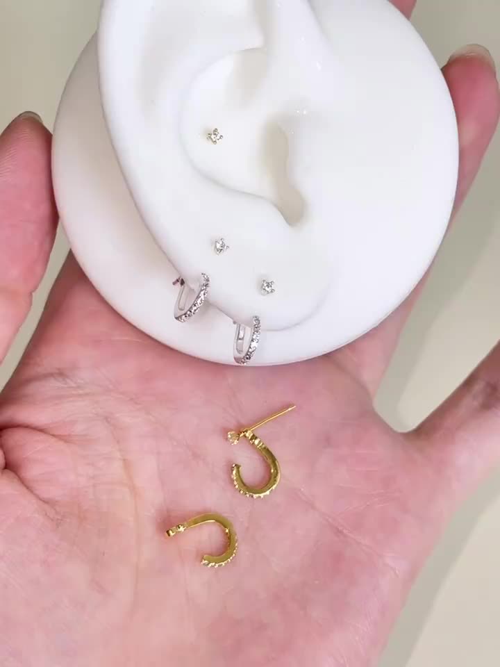 EAR PARTNER-925 Jarum Perak Anting khusus untuk wanita, desain gantung belakang, anting zirkon unik, anting jarum perak murni berkualitas 2in1
