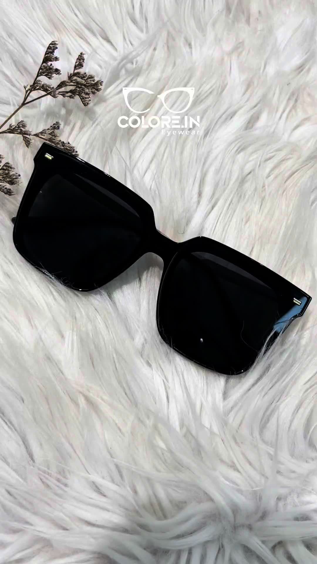 Kacamata Hitam Sunglasses Fashion Korean Style Wanita Lensa UV400 Polarized Bentuk Kotak Bahan TR-90 & Metal Colore.In Eyewear 631