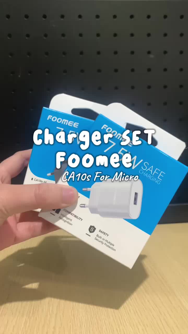 FOOMEE CA10s-M Charger Kit 7.5W 1 Port USB 1.5A + Kabel USB to Micro 1M