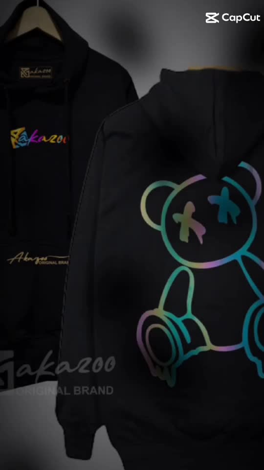 hoodie akazoo sablon depan blakang terlaris dan terpopuler di 2024 BEARD BUNGLON SABLON SAKU