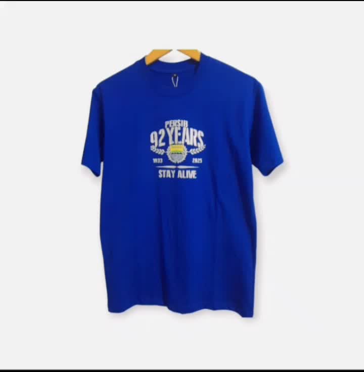 kaos persib aniversary 92 Sablon Pria dan wanita Dewasa Tren Combed Kaos Baju Keren Motif Katun