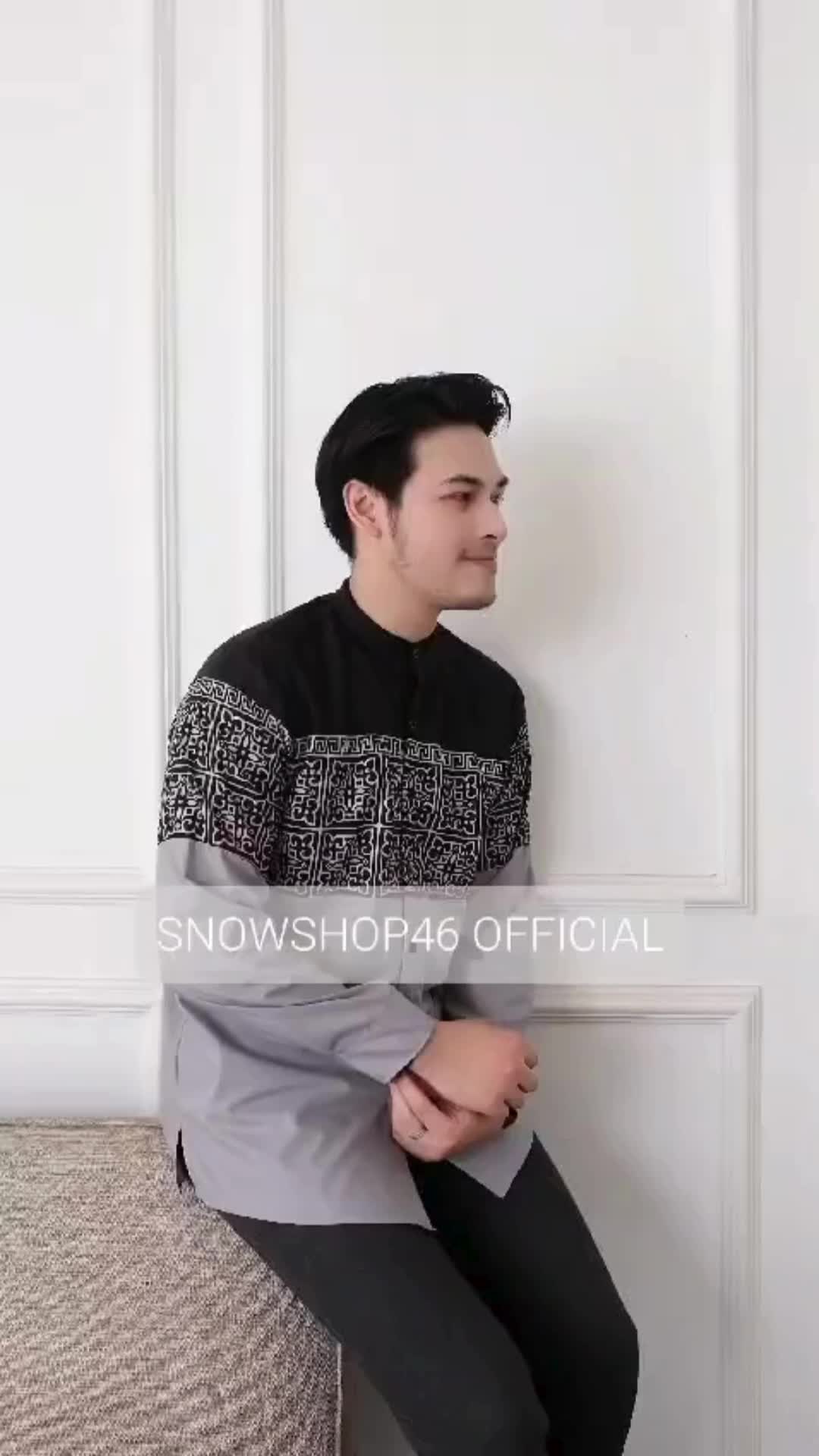 koko rumi matt toyobo motif sablon berbagai warna dan ukuran Baju Muslim Pria lengan panjang Dewasa kemeja  muslim