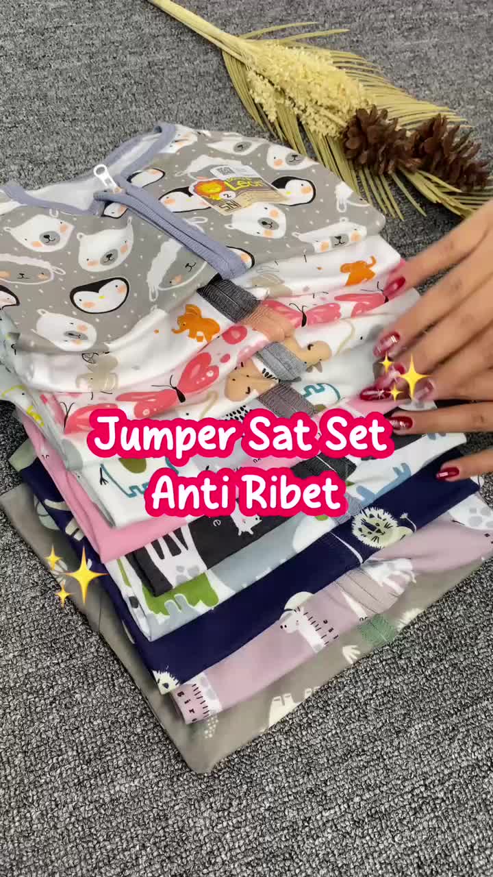 BABYLEON Jumpsuit Bayi 0-1Th Jumper Bayi Newborn Baru Lahir DS-120 Romper Bayi Full Resleting Jumpsuit Bayi Lengan Pendek Cotton Double Knit Baby Sleepsuit Baju Tidur Bayi Pakaian Bayi Baju Harian Anak Bayi Balita