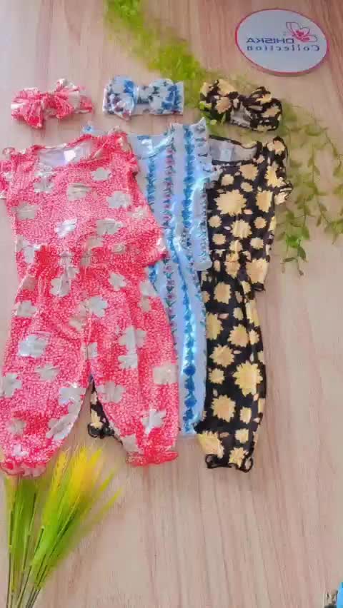 Baju Setelan Bayi Perempuan DIONNE 4-18Bulan FREE Bandana by LittleKoda Katun Kaos Anak Cewek Parsel
