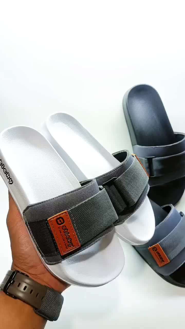 Sandal Slip On Anak Pria Wanita DistroReal - Bahan Webbing & Insole Eva empuk - Sizes 26-43 - Fashion sintetis hak rendah (1-3 cm) selop sol karet Shoes Sendal 6–12
