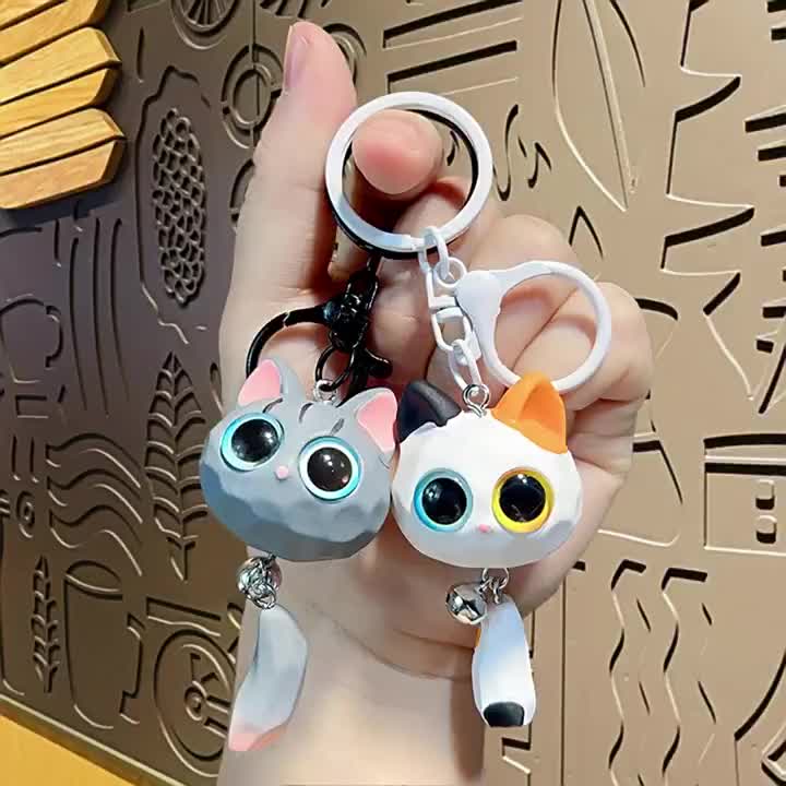 Totsworld Gantungan Kunci Kucing Cat Resin lucu Keychain Premium ganci hadiah couple