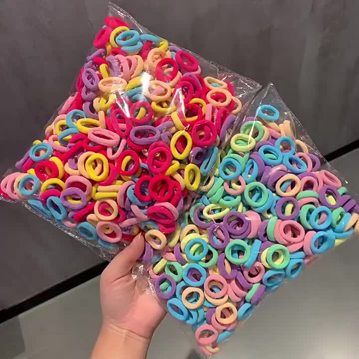 [COD] 100 Pcs Pita Rambut Handuk Anak Perempuan Karet Gelang Elastisitas Tinggi Karet Gelang Aksesoris Rambut Anak Aksesoris Rambut