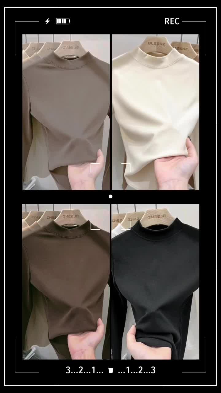 Manset Inner Atasan Wanita Lengan Panjang Ramping Elegan | Manset Premium Wanita Setengah Turtleneck Bahan Spandex rayon super Polos Dalaman Hitam Baju Muslim Putih manset bodysuit kaos atasan phenomenal baju atasan wanita Nyaman Lembut Basic Oversize