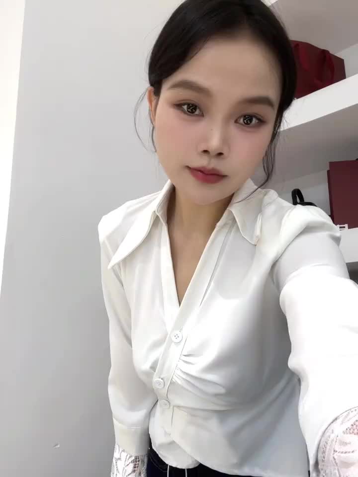 【Ready】Kemeja lengan panjang kerah sambungan renda elegan untuk wanita/kemeja pelangsing pinggang kelas atas dan kemeja chic