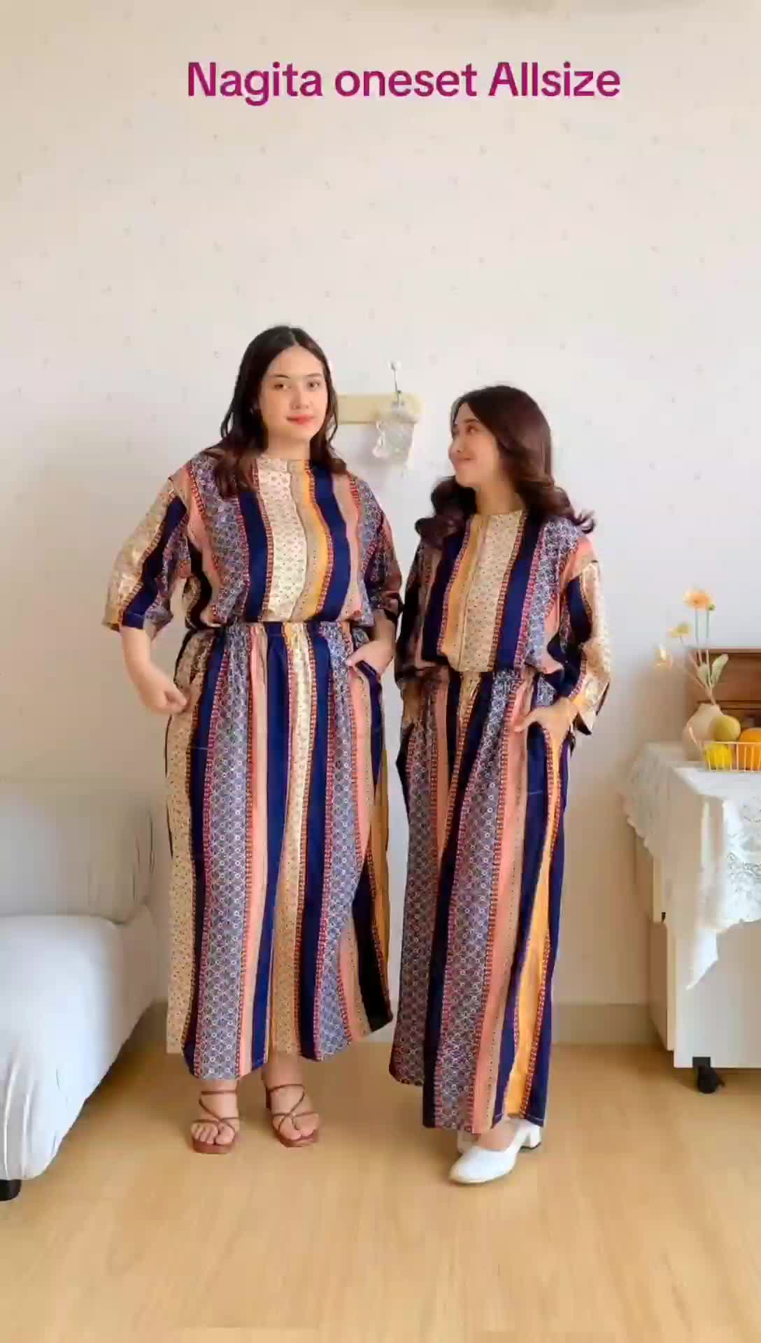 Nagita setelan baju Atasan dan celana kulot batik richa setelan lengan 7/8, panjang,katun rayon,dewasa wanita motif
