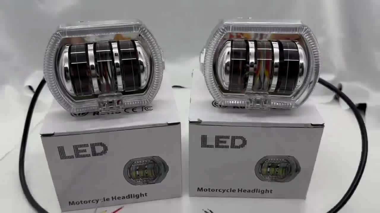 PROMO LAMPU TEMBAK LED DAYMEKER BILED 3 LENSA PROJIE PLUS SHROUD HIGH LOW RING ANGEL EYE DEVIL LED 8D LAMPU UTAMA BILED UNIVERSAL WATERPROOF 30WATT JAUH DEKAT PUTIH KUNING DC 12 - 36VOLT