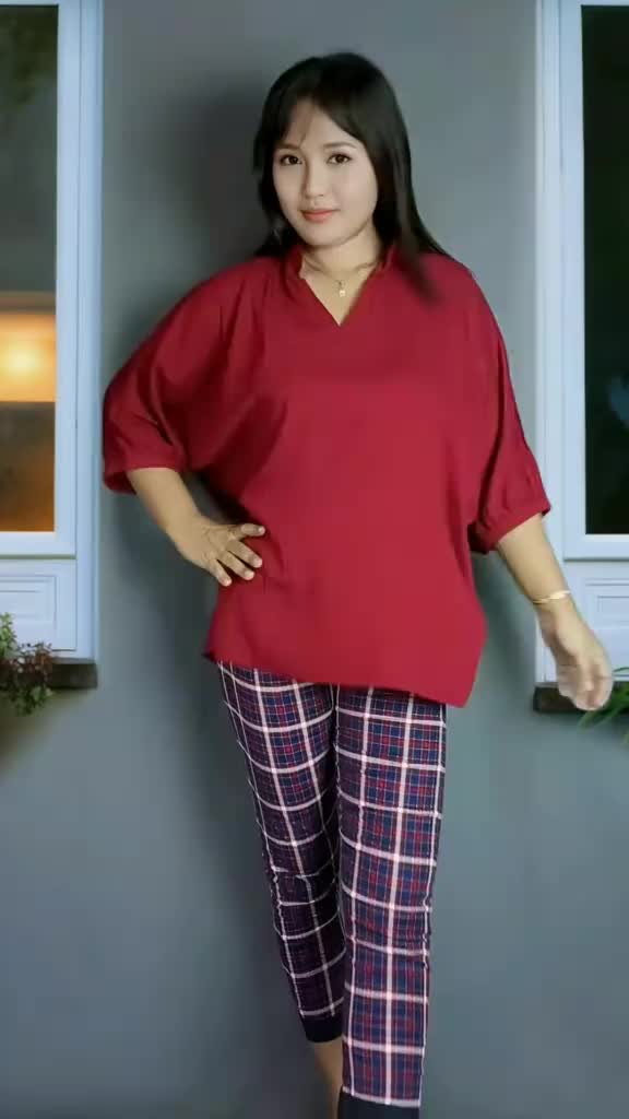 CILILY - Blouse Polo Linen Big Size Jumbo Blouse Korean Style Atasan Jumbo Wanita Simple Casual Oversize Moa