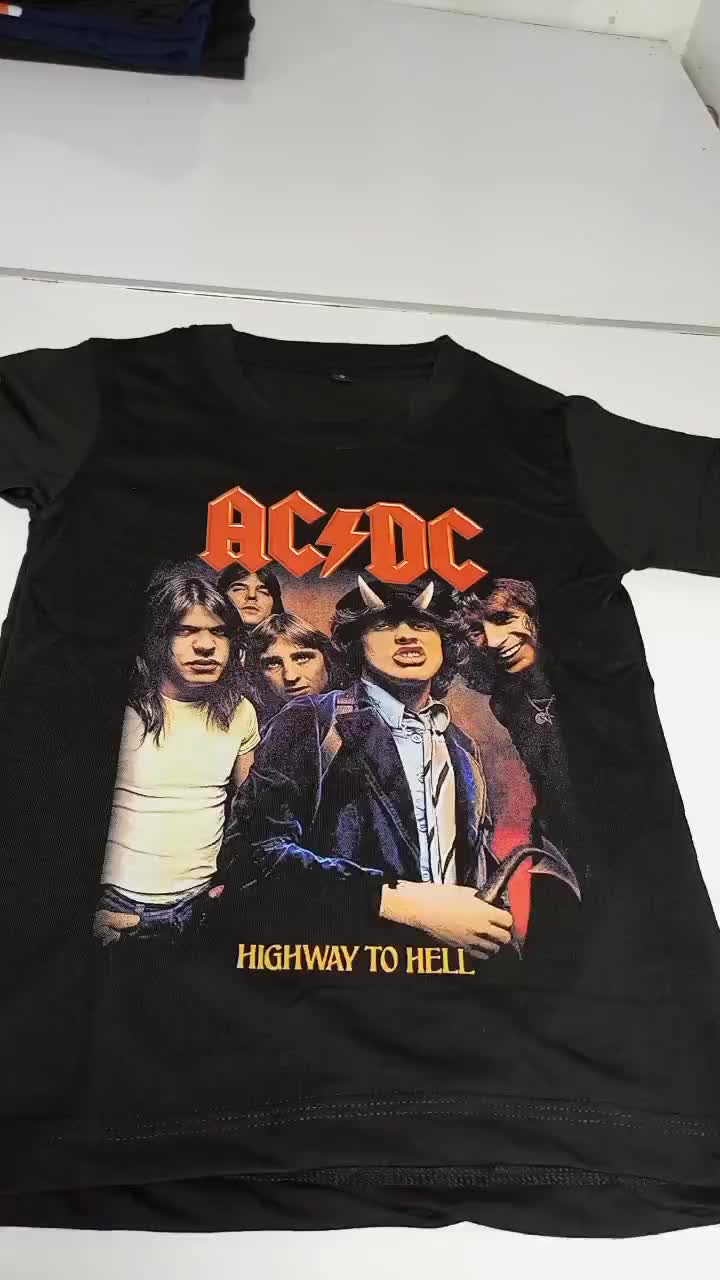 Kaos Anak Laki-Laki Perempuan Motif BAND MUSIK ACDC Bahan 24s Kids Pakaian Fashion