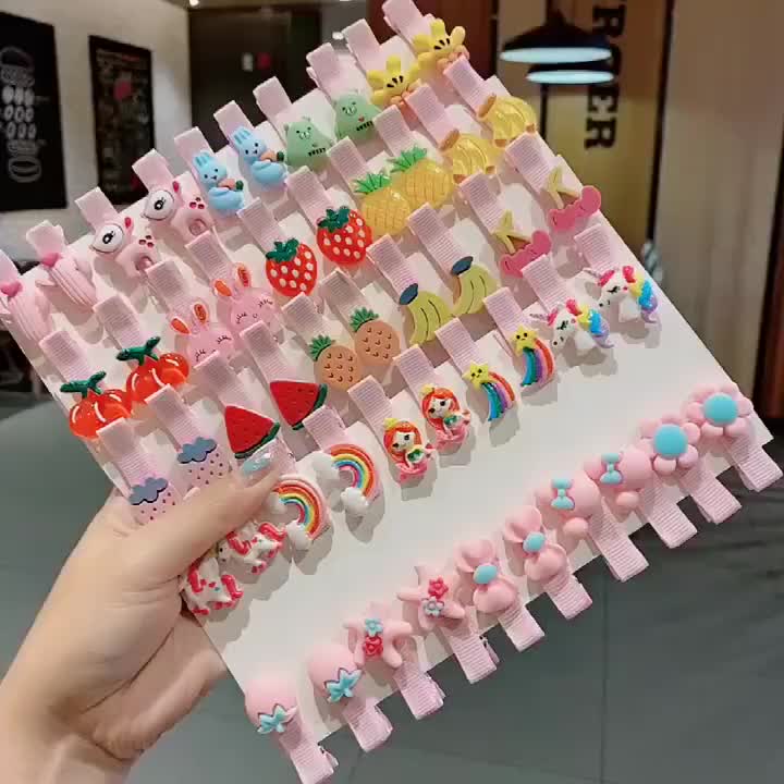 MMM-BUNDLING 1PCS  4PCSMIX Jepit Rambut Anak Motif 3D Aksesoris Rambut Fashion Cantik