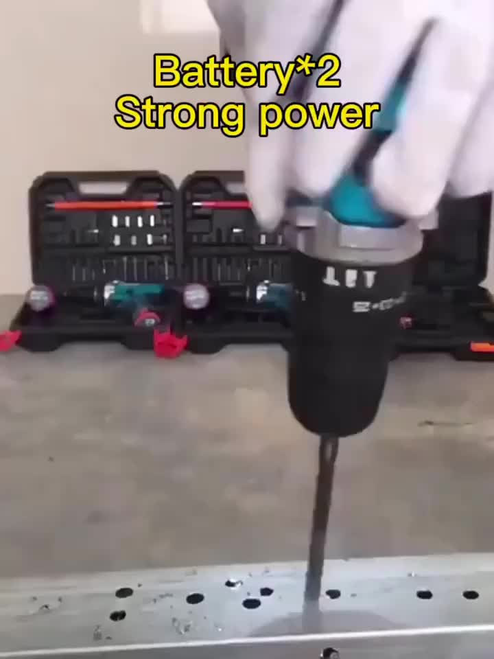 Maktal 86vf Mesin bor 2baterai cas 10mm bor listrik murah bor tangan baterai besi tembok Beton kayu - Cordless Drill bor cas