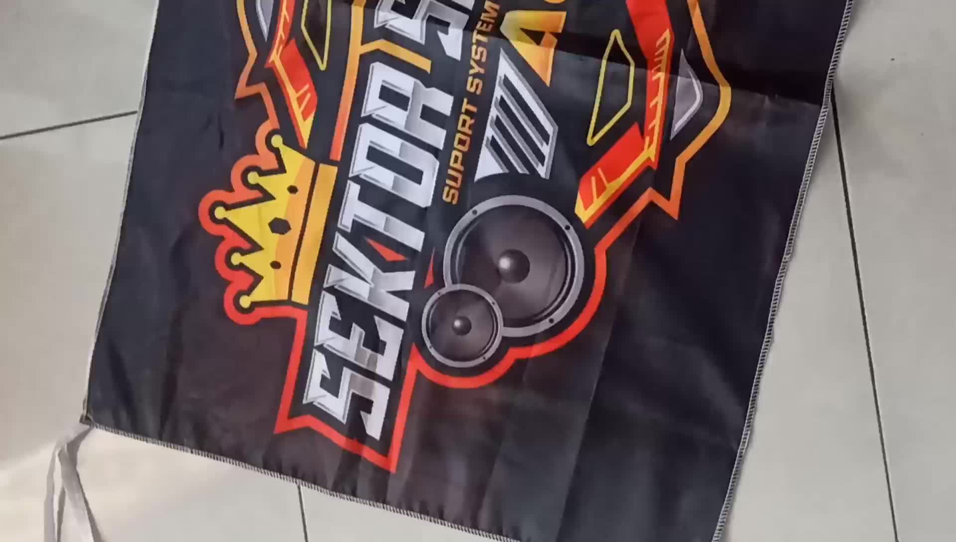 Bendera full print, bendera sound system, bendera solawat, mini flag, giant flag, bendera custom Kain