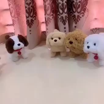 Lovely Electric Dog Toys High Simulation Puppy Sound and Move Teddy Husky Dog Shaking Toy Simulation Electric Remote Cute Dog Plush Doll Plush Animal Dolls Listrik Mainan Hadiah