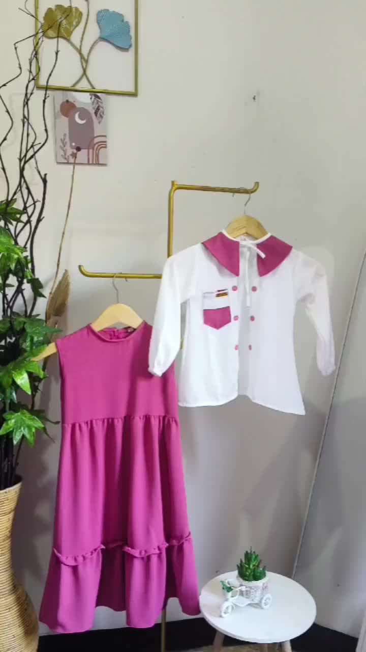 Setelan Anak Perempuan Crinkle Airflow Inara Kids Fashion Baju Pakaian