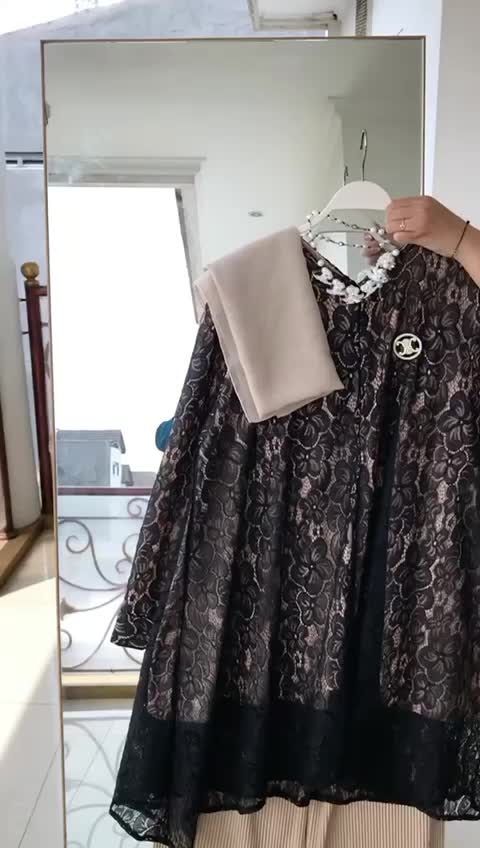 Gfshop KONYA LACE SET 2pcs (TUNIC + comfy cullote/comforta skirt) Wanita kondangan wisuda lebaran 2025 Cantik