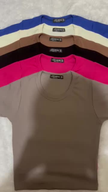 Dream 06 - Atasan Knit Wanita Korea Top Baju Knit Wanita Lengan Pendek Basic Short Sleeve Tee crop
