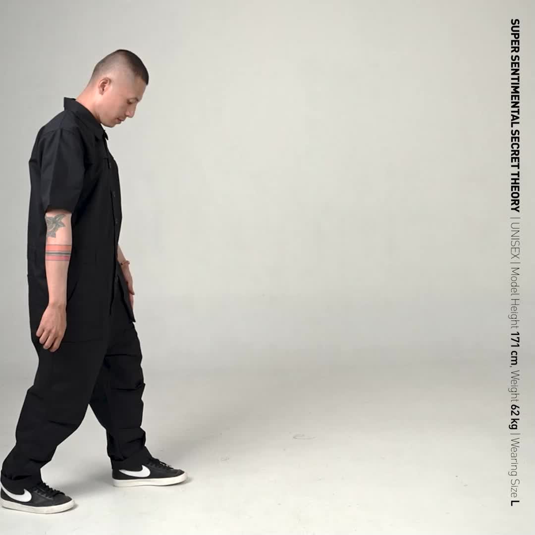 SSST Coverall  2.0 Shortsleeve Jumpsuit Hitam