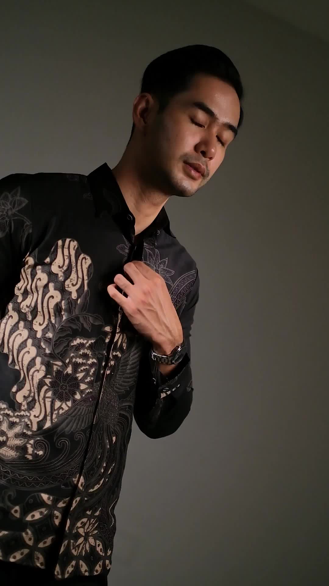 Batik Handara - Peksi Seling Hitam Kemeja Pria Furing Erro