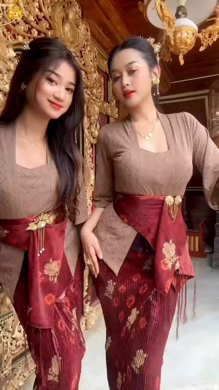 Kebaya jadi katun stretch motif zigzag terbaru, full melar, kebaya bali, kebaya lonceng kebaya melar