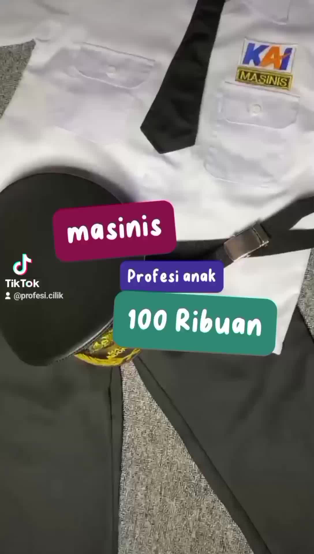 Profesi Cilik1824 Baju Seragam Masinis KAI & Pilot Kostum Festival Karnaval Anak Perempuan & Laki-Laki 1 Set Komplit Fashion SD Bahan Katun Tuwil Ukuran XS-S-M-L-XL-XXL
