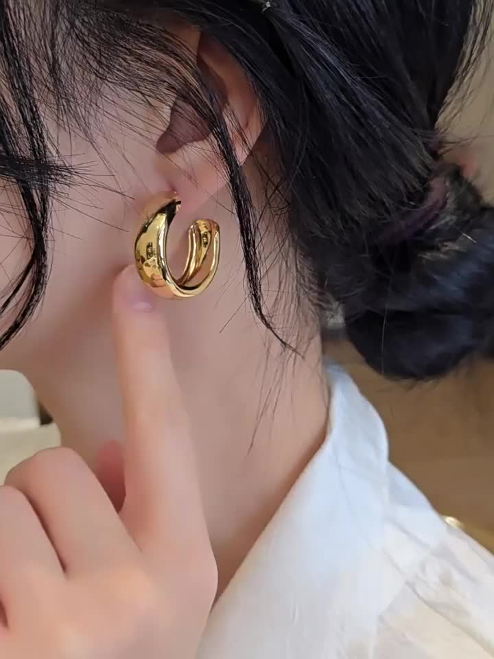 anting hijab Banyak gaya emas anting unik dan lucu earrings 925 minimalis jilbab anting Wanita Aksesoris giwang