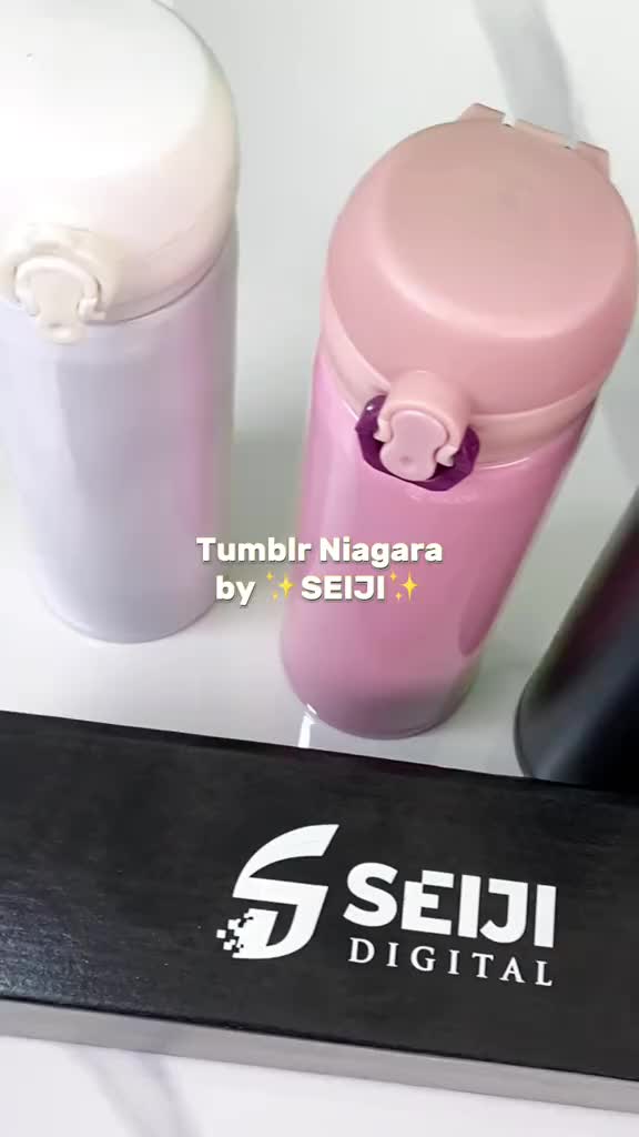 Tumbler Custom Niagara Cetak Laser Grafir Souvenir/Promosi - Seiji Digital