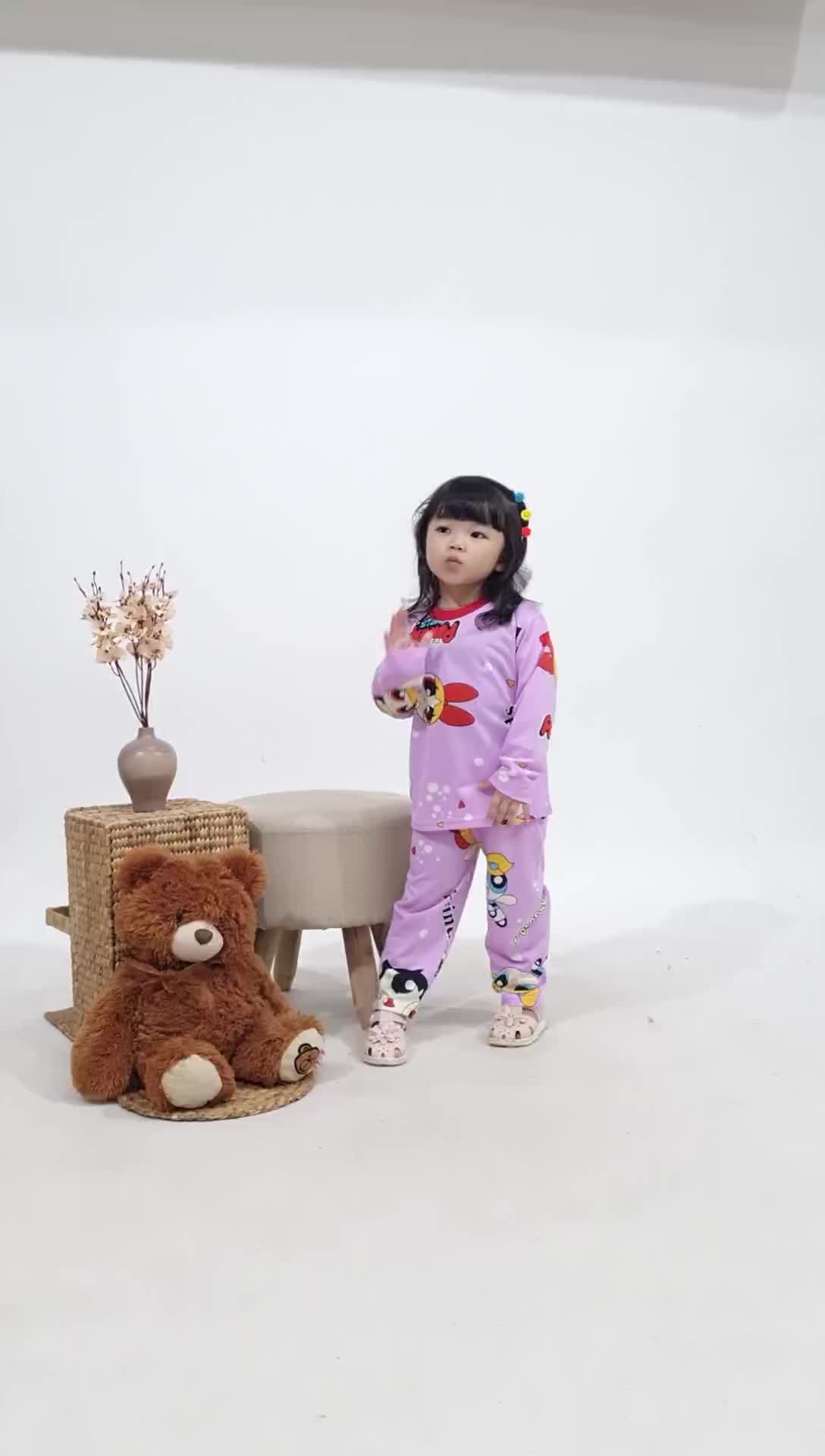 Kiminori DONA.PP Setelan Baju Anak Perempuan Lengan Panjang Fashion