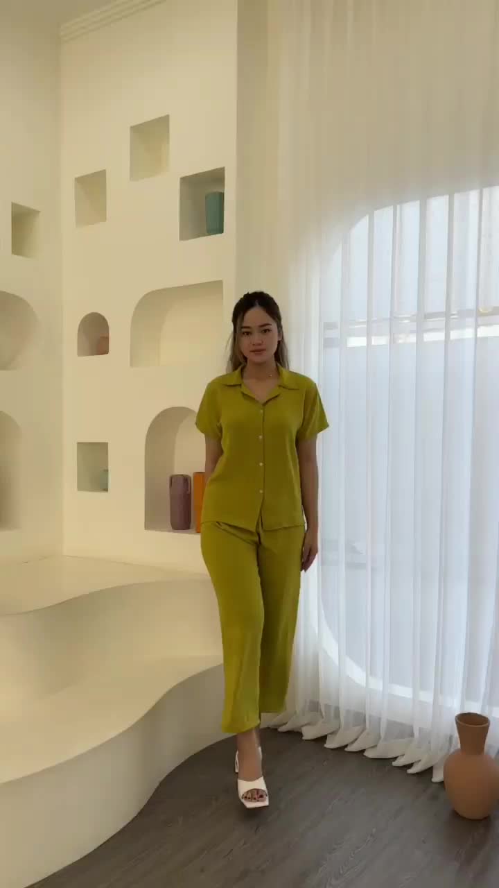 BAJU SETELAN CRINGKEL AIRFLOW WANITA LD110 I CEKH I BAJU TIDUR SANTAI WANITA BUSUI ONESET Piyama