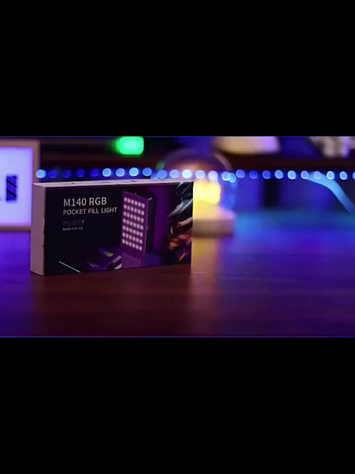 KAIY F140 RGB Lampu pocket Fill Light LED Video Portable Mini Lampu Fotografi Untuk Camera Handphone
