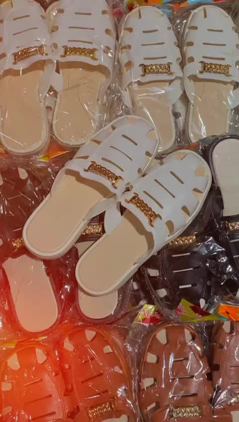 Sandal wanita slip on mule/sandal 062-Rantai perempuan terbaru/sendal karet jelly cewek kekinian Shoes