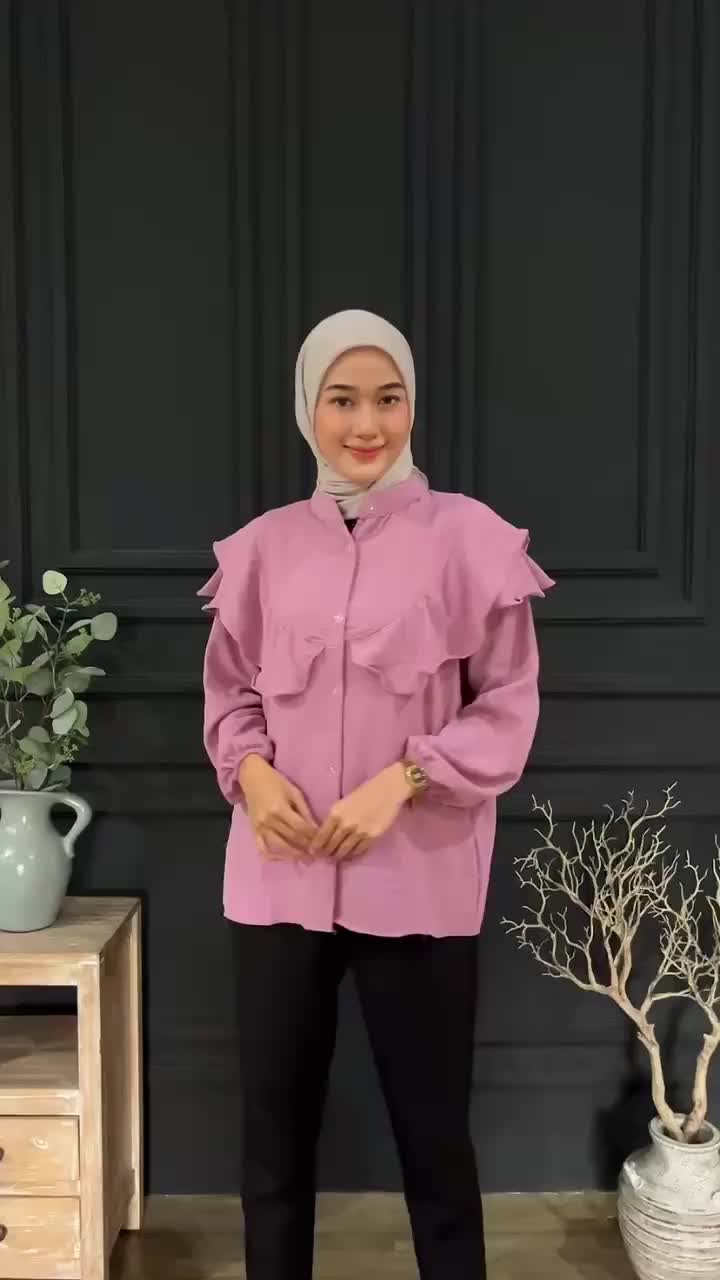 AMEERA | ATASAN BLOUSE CRINKLE AIRFLOW by LiaWh.id