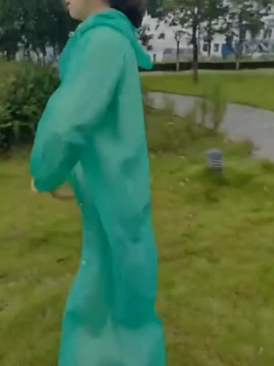 Mantol Mantel Jas Hujan Raincoat EVA Terusan Lengan Panjang Semi Transparan Pria Wanita Dewasa Anak Anak