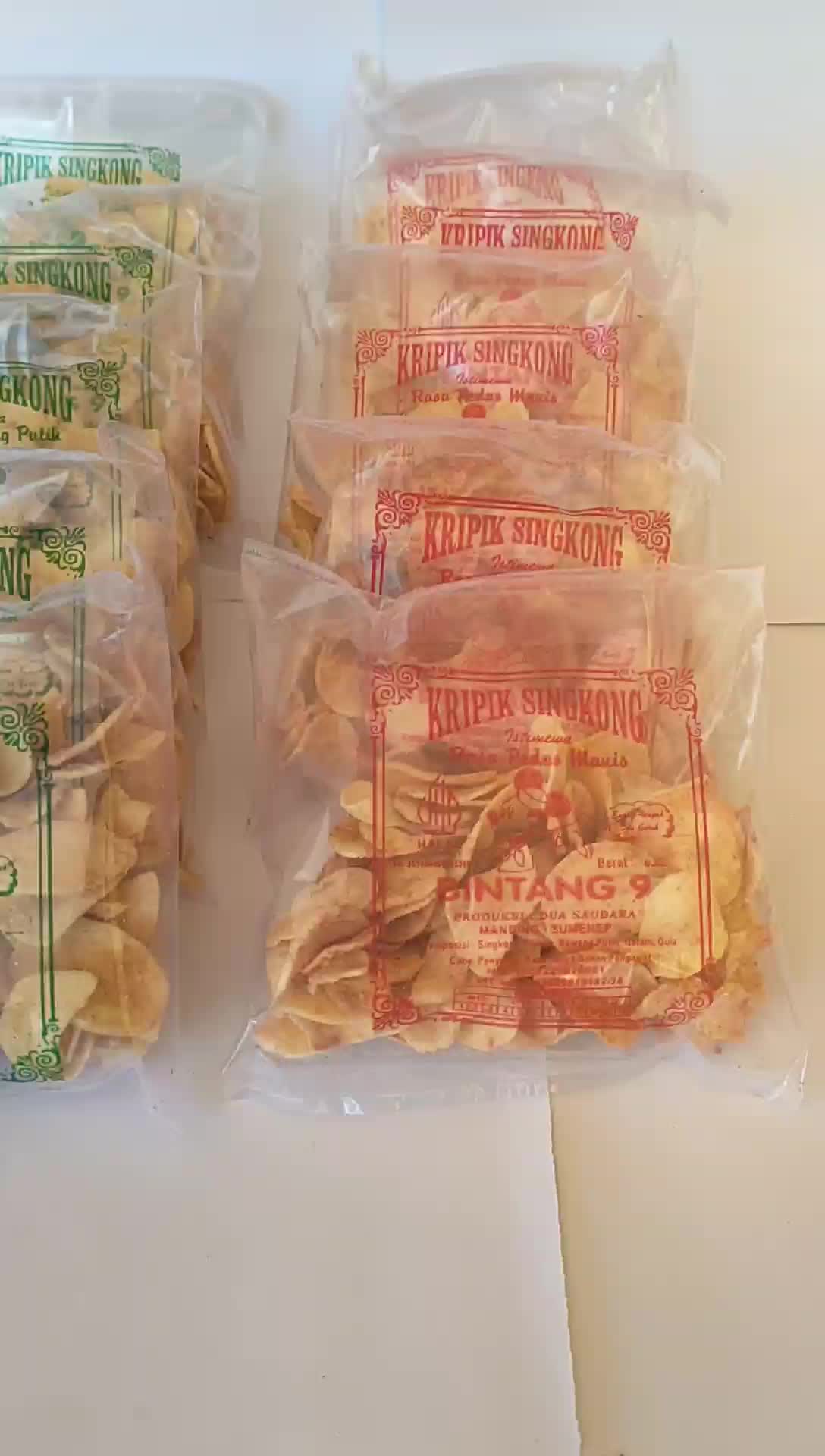 Keripik Singkong Khas Madura isi 20bks (1 ball) - Keripik Singkong Cap Bintang 9 - Keripik Singkong Manding Sumenep