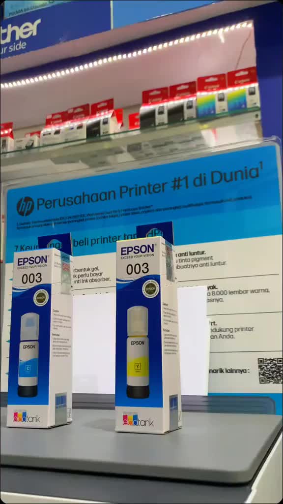 TINTA PRINTER EPSON 003 ORI TINTA EPSON 003 ORIGINAL 65ML FOR L1110/L3100/L3101/L3110/L3150/L5190 Toner Yellow Cartridge