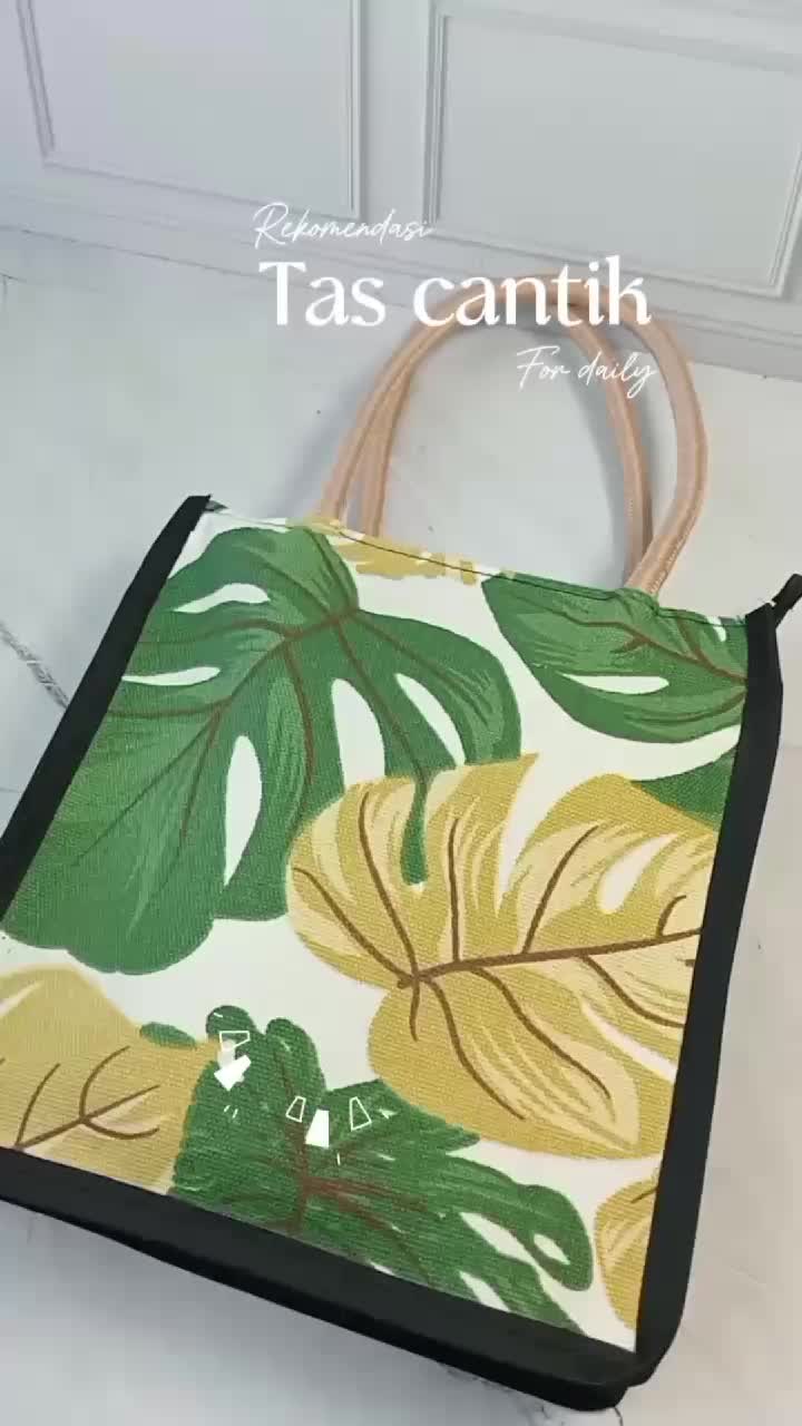 WMS [REAL PICT] TB 05 TAS JINJING HANDLE BAG KANVAS TALI SUMBU TAS KANVAS Tote Wanita Totebag Cewek