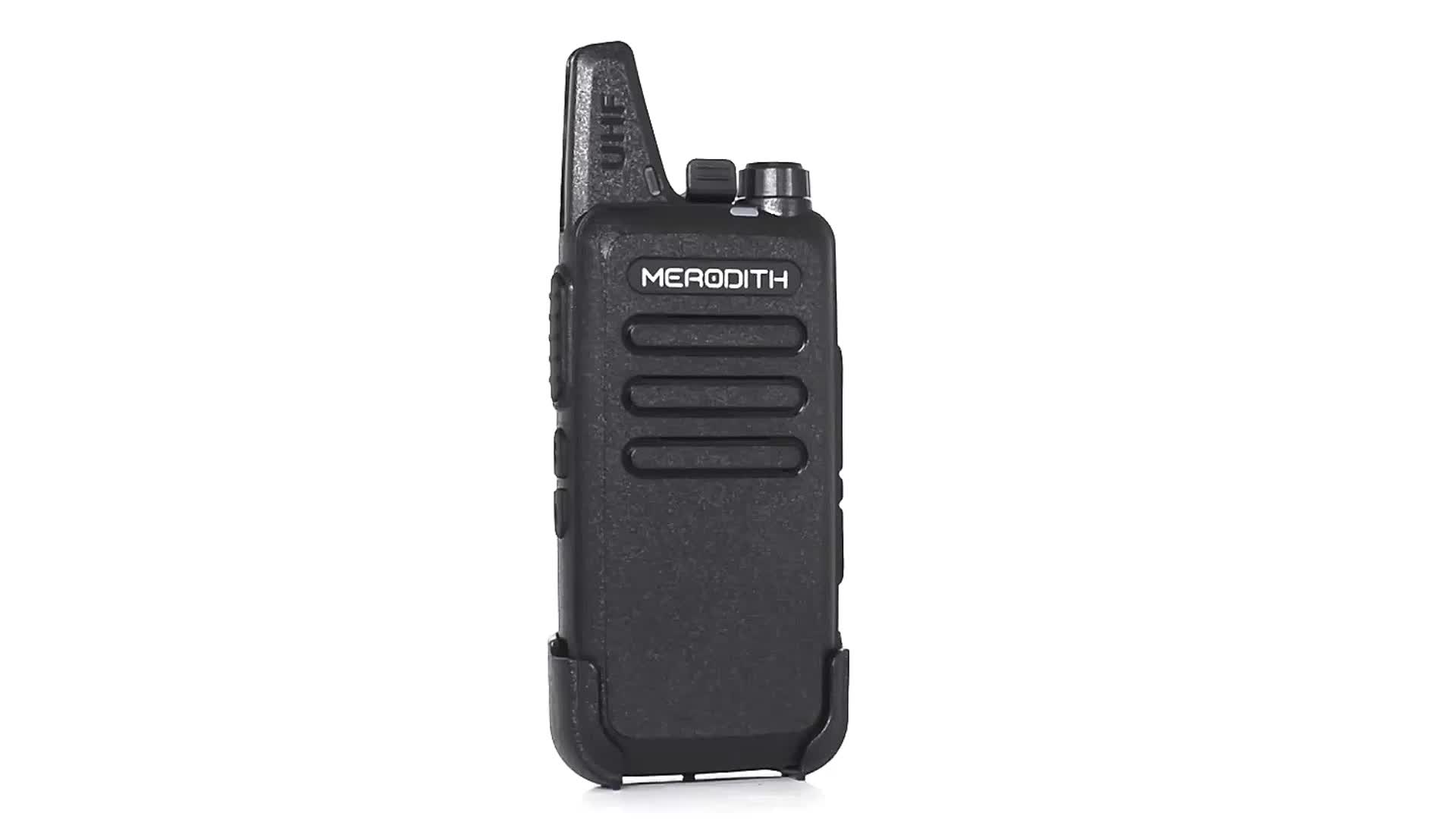( COD ) HT MERODITH 12unit T20 UHF 400-470MHZ Walky Talky 16 Channel Walkie Talkie  Army green/Black Dapat terhubung ke wln kd C1 Black Adaptor 7/12 UNIT