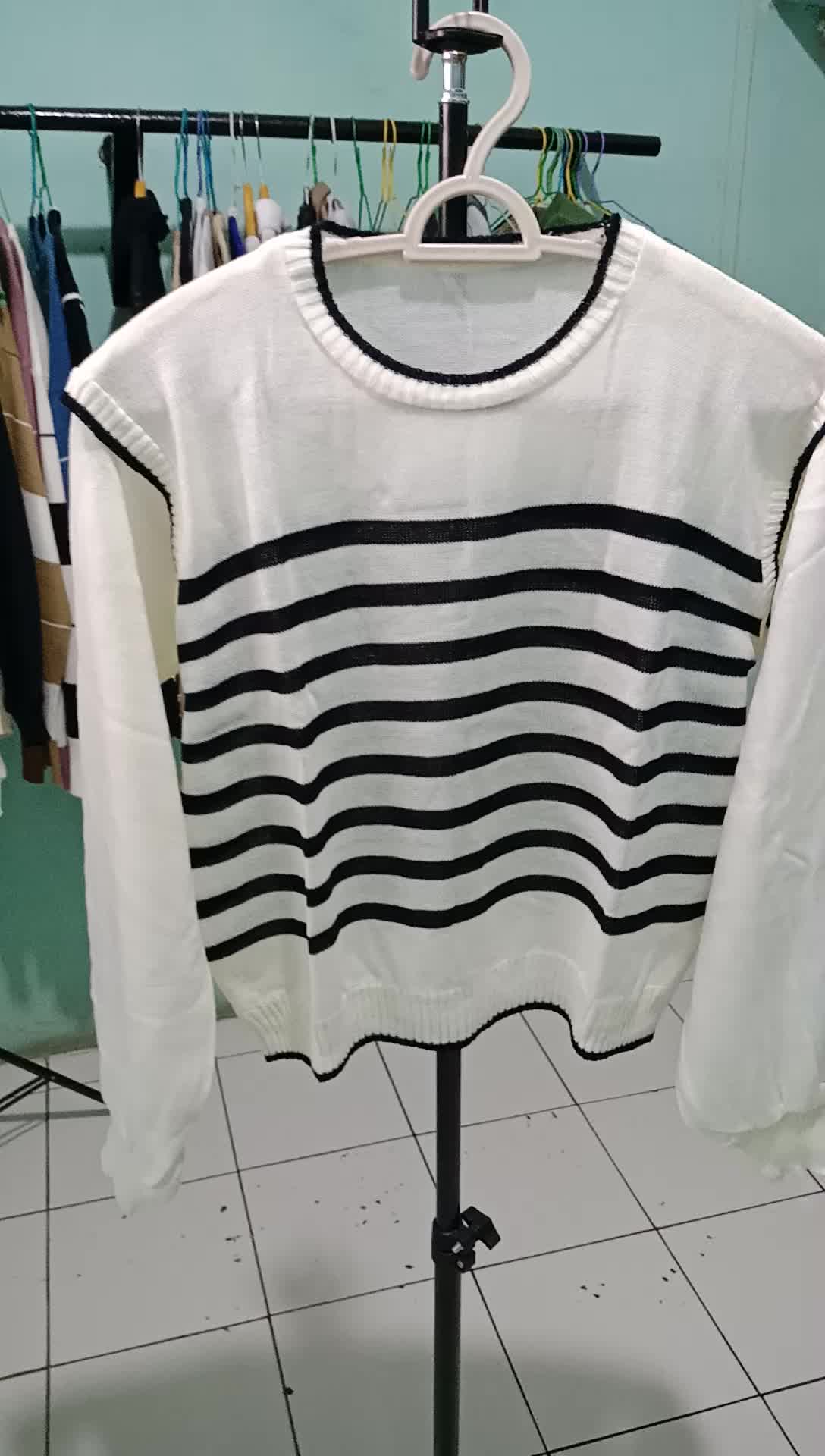 Atasan sweater rajut wanita tangan balon korean style Fit Lembut Oversize