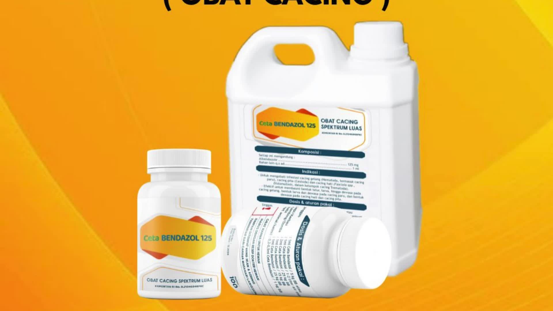 Ceta Bendazol 125 100ml - Obat Cacing untuk Hewan Ternak Sapi Kambing Domba