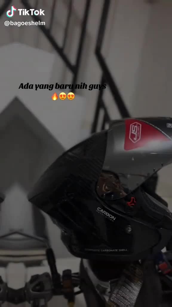 Helm JS ARMOR Half face Motif CARBON ORIGINAL SNI Motorcycle Kaca Visor