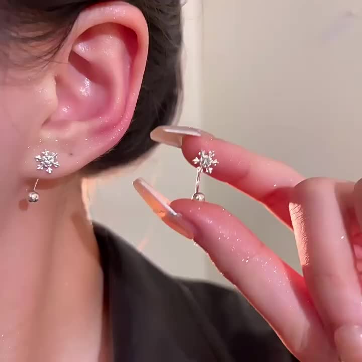 Anting Kepingan Salju Tindik Wanita - Model Terbaru - Earrings