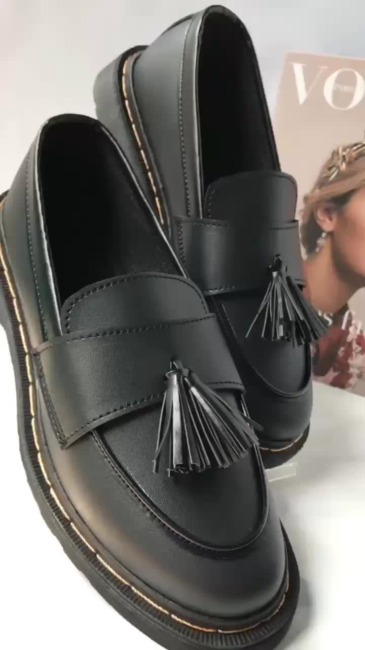 Sepatu Loafers Hitam Dockmart Kasual Kerja/02 Xiuyan Jade Ringan Casual Shoes Sneakers Indonesia High Top - Karet