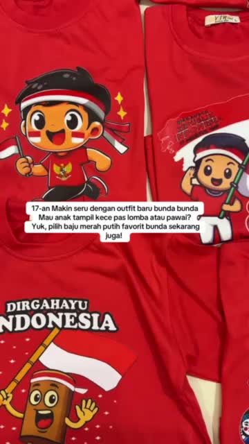 Kaos Oversize Distro HUT RI 17 Agustus Anak Unisex Umur 4-16 Tahun BATIK Fashion Baju