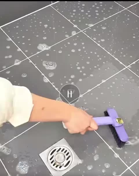 Sikat Pembersih Lantai Kamar Mandi serbaguna 2in1 - Alat Pembersih Multifungsi, 360 Derajat! untuk Semua Sudut Kamar Mandi
