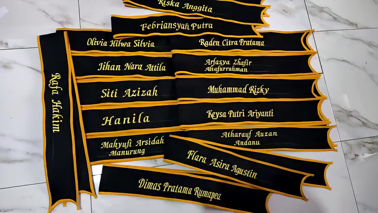 selempang graduation Selempang Wisuda Anak TK/PAUD/SD Free Custom Nama Fashion